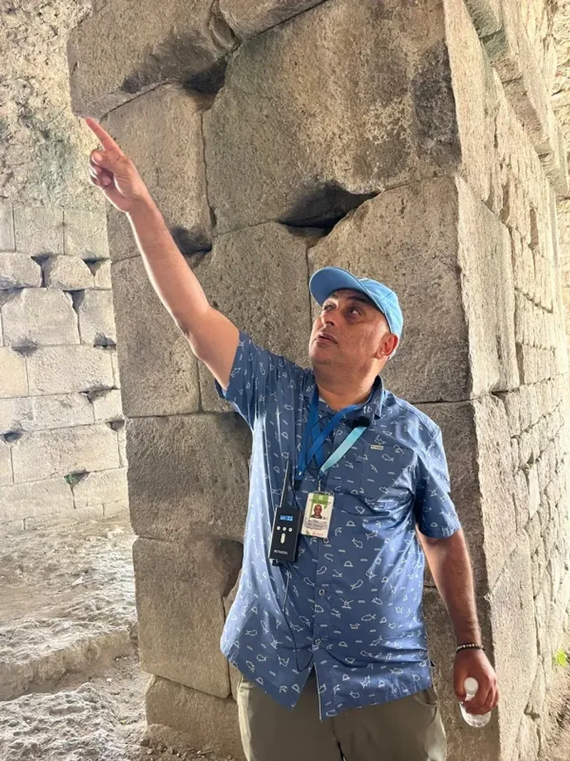 Fazli Karabacak guiding at an ancient archaeological site